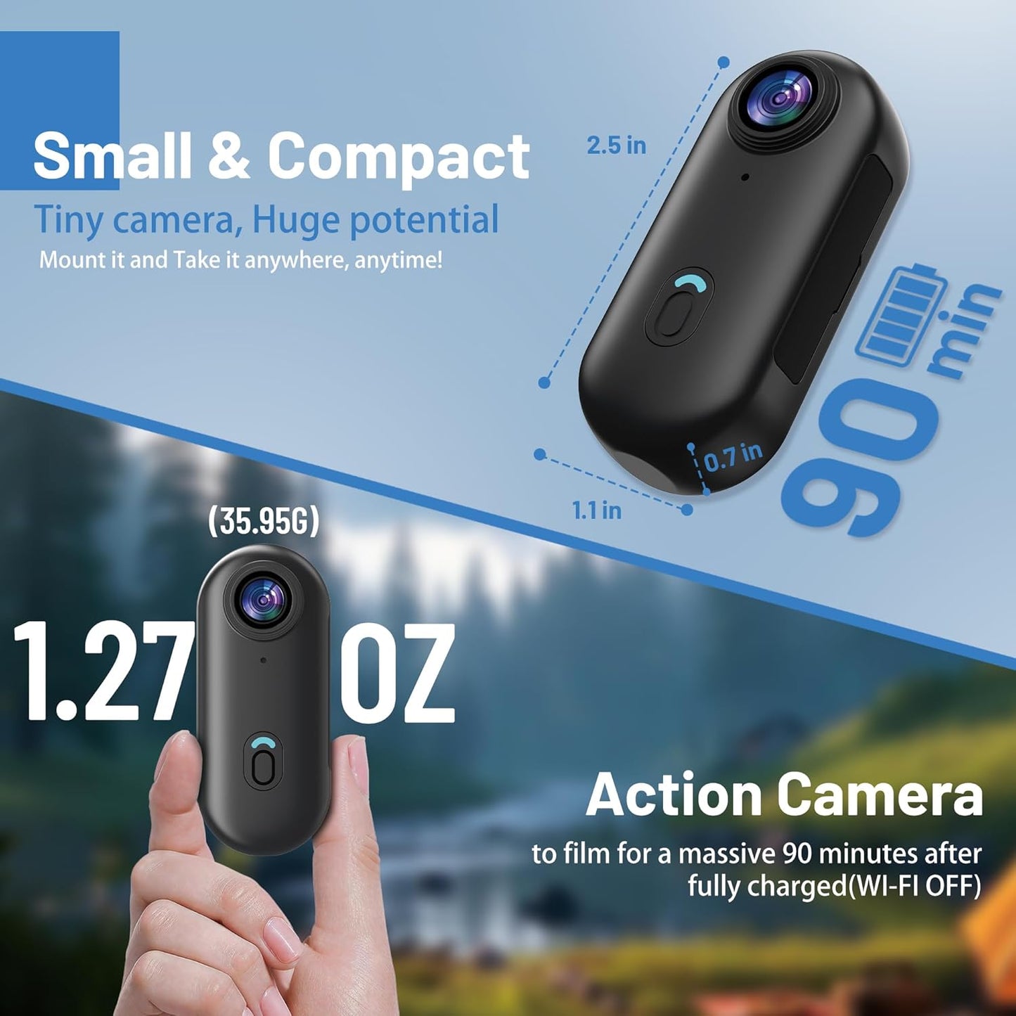 4K ThumbCam™ Mini Action POV Recorder