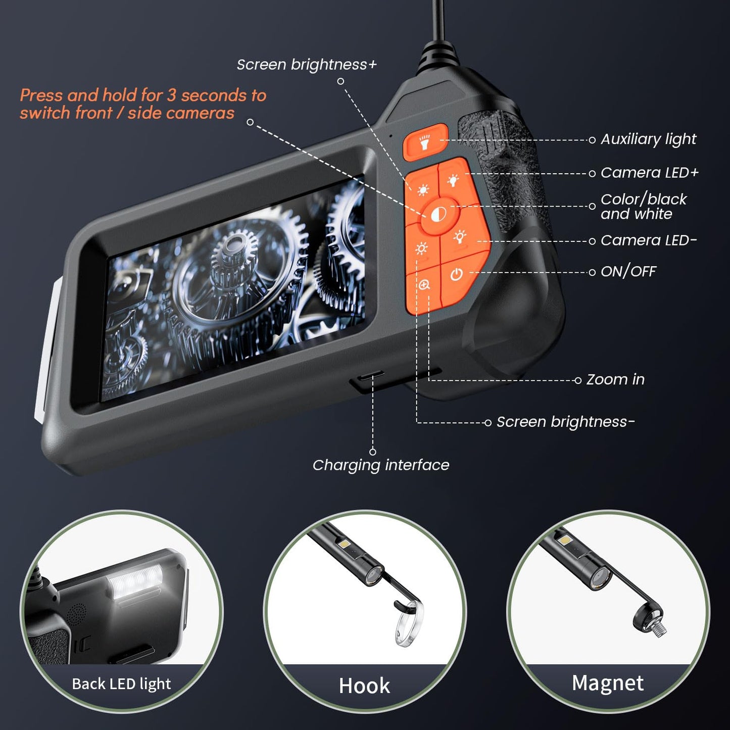 ClearScope™ Handheld Inspection Endoscope with Display